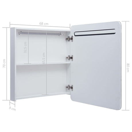 Led Bathroom Mirror Cabinet 68X9X80 Cm
