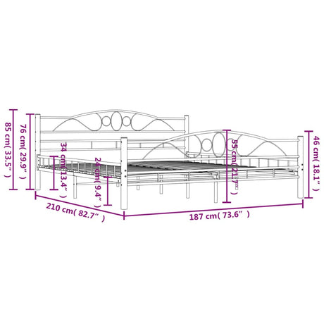 Bed Frame Without Mattress Steel Super King