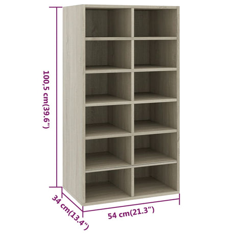 Shoe Rack 54X34X100.5 Cm Engineered Wood