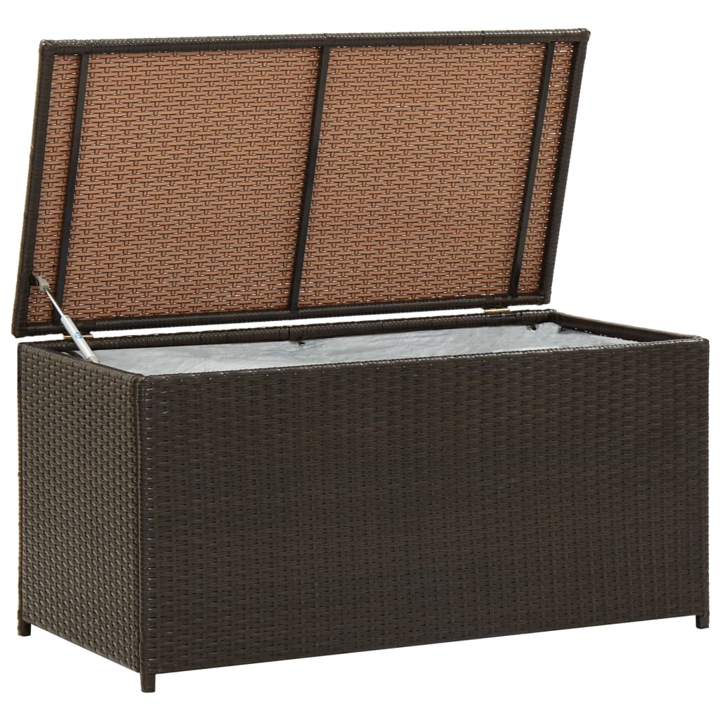Garden Storage Box Poly Rattan