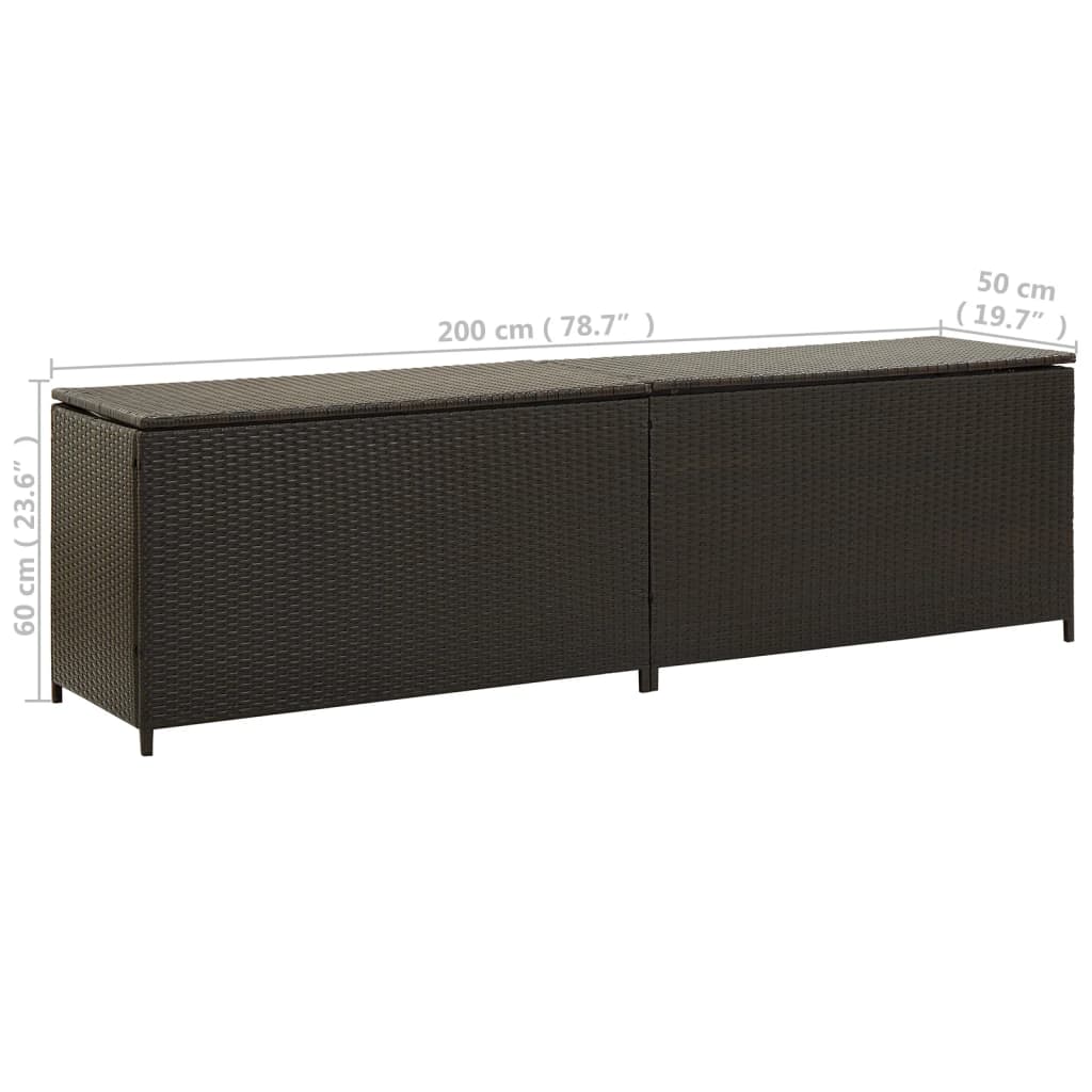 Garden Storage Box Poly Rattan