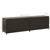 Garden Storage Box Poly Rattan