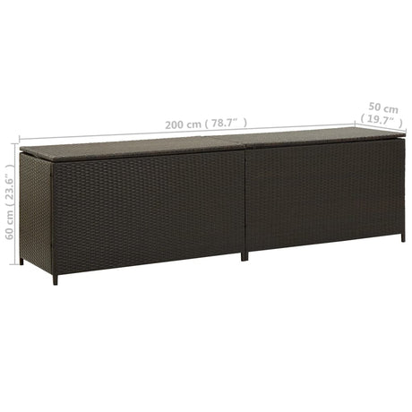 Garden Storage Box Poly Rattan