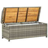 Garden Storage Bench 120 Cm Poly Rattan