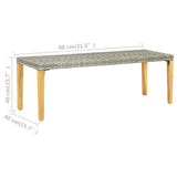 Garden Bench 80 Cm Poly Rattan