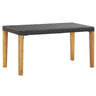 Garden Bench 120 Cm Poly Rattan And Solid Acacia Wood
