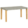 Garden Bench 120 Cm Poly Rattan And Solid Acacia Wood