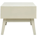 Coffee Table With 2 Drawers Carving Grey 110X50X40 Cm Wood