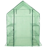 Walk-In Greenhouse With 12 Shelves Steel 143X214X196 Cm