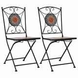 Mosaic Bistro Chairs 2 Pcs Ceramic