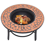 Mosaic Fire Pit 68Cm Ceramic