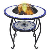 Mosaic Fire Pit Table 68 Cm Ceramic