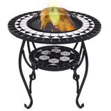 Mosaic Fire Pit Table 68 Cm Ceramic