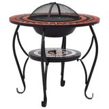Mosaic Fire Pit Table 68 Cm Ceramic