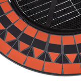 Mosaic Fire Pit Table 68 Cm Ceramic