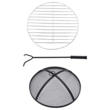 Mosaic Fire Pit Table 68 Cm Ceramic