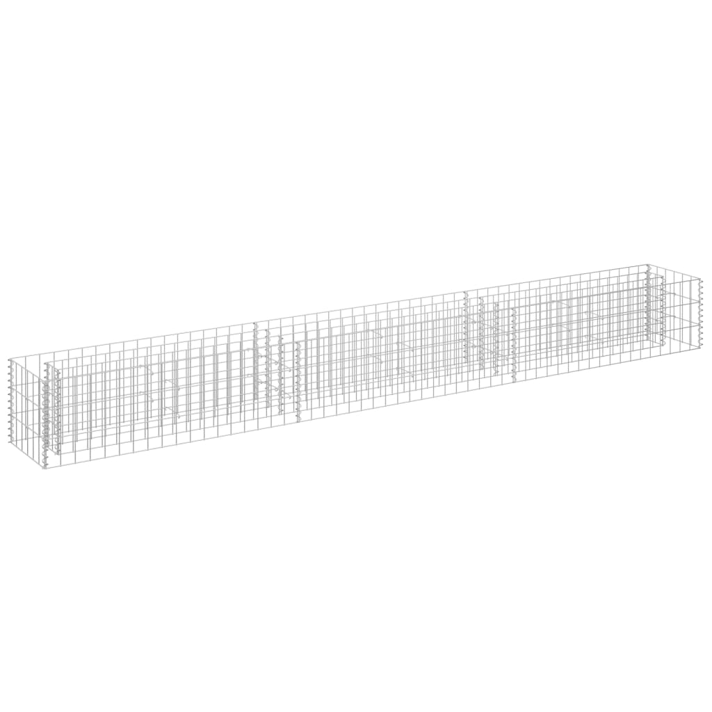 Gabion Raised Bed Galvanised Steel 270x30x30 cm