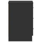 Bedside Cabinet Black 38x35x56 cm Engineered Wood