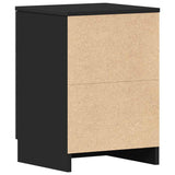 Bedside Cabinet Black 38x35x56 cm Engineered Wood