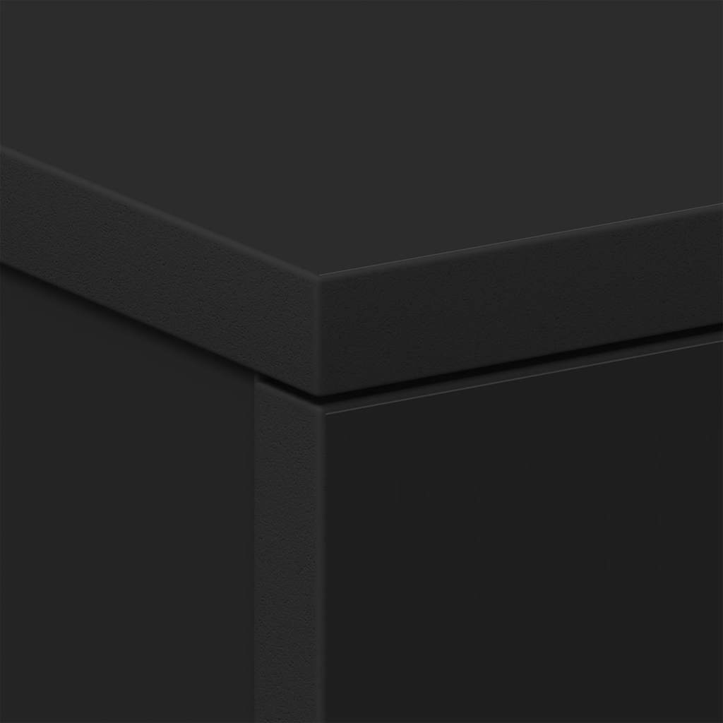 Bedside Cabinet Black 38x35x56 cm Engineered Wood