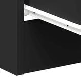 Bedside Cabinet Black 38x35x56 cm Engineered Wood