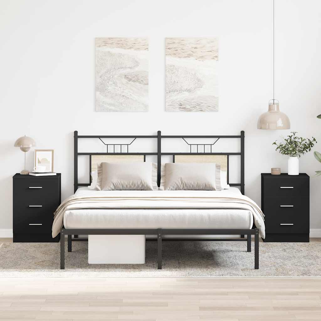 Bedside Cabinet 38X35X56 Cm Engineered Wood