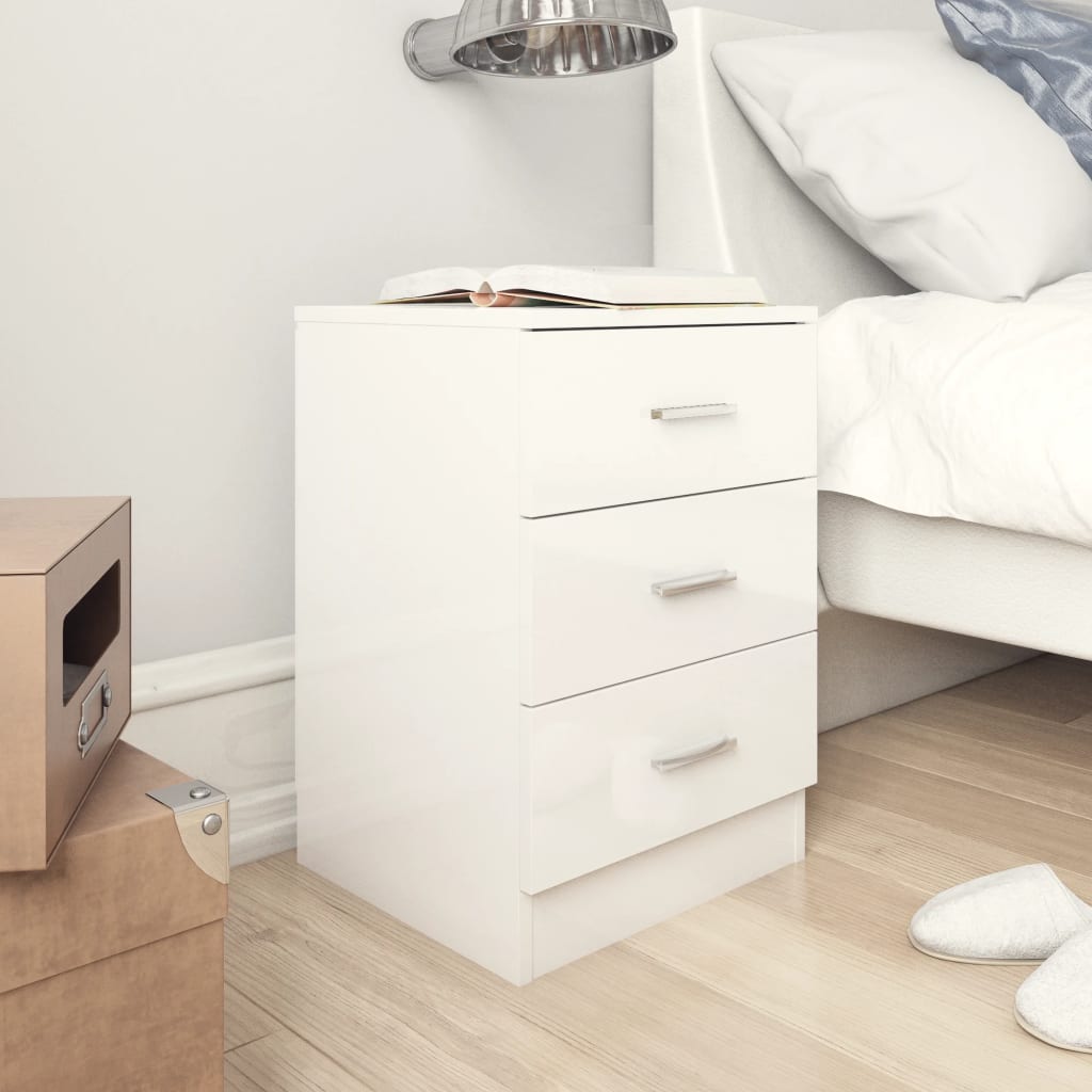 Bedside Cabinet 38X35X56 Cm Engineered Wood