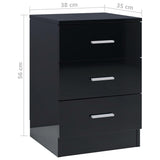 Bedside Cabinet 38X35X56 Cm Engineered Wood