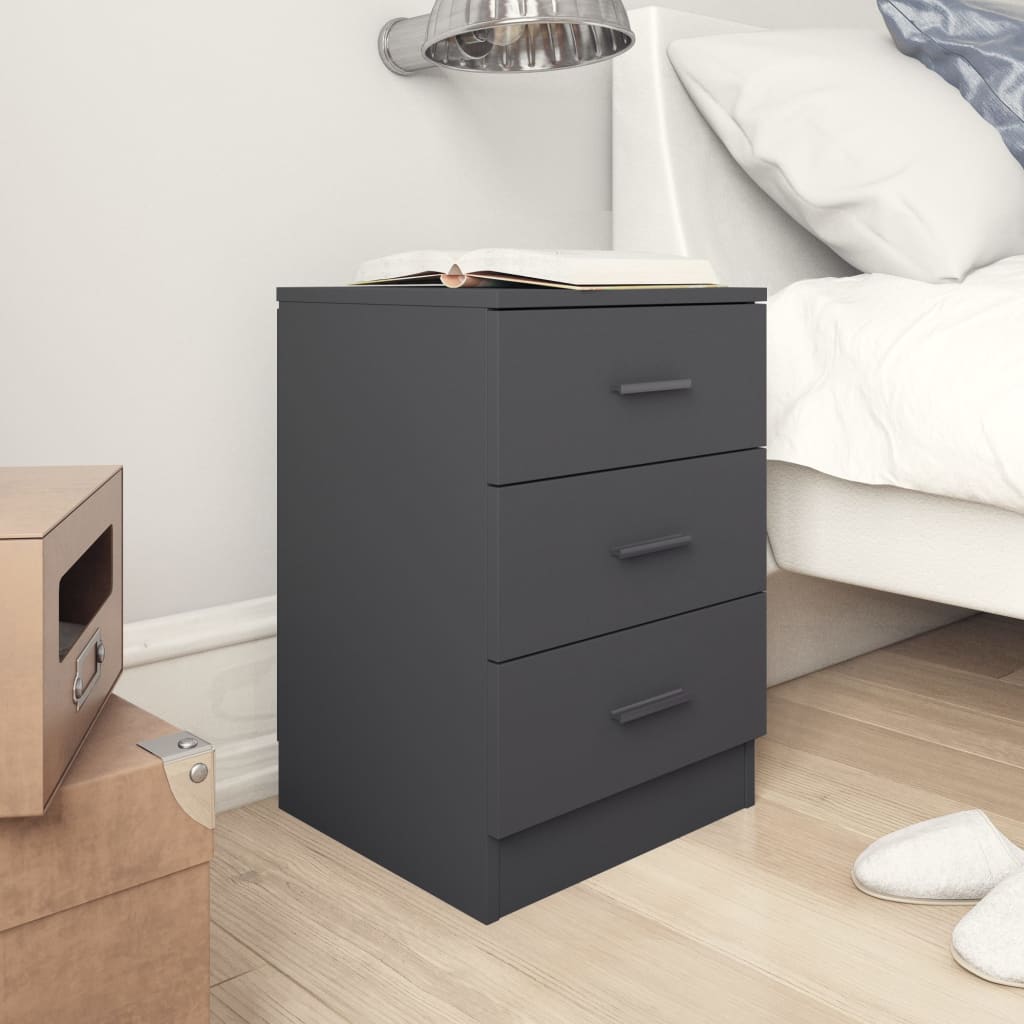 Bedside Cabinet 38X35X56 Cm Engineered Wood