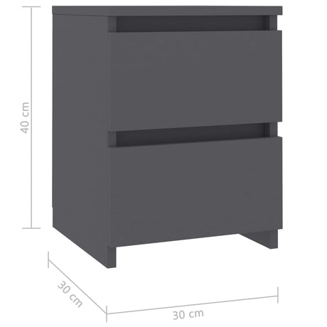 Bedside Cabinet 30X30X40 Cm Engineered Wood