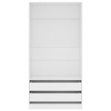Wardrobe White 100x50x200 cm Engineered Wood