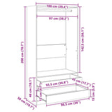 Wardrobe Sonoma Oak 100x50x200 cm Engineered Wood