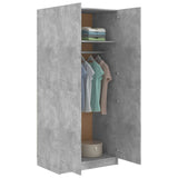 Wardrobe Concrete Grey 80x52x180 cm Engineered Wood