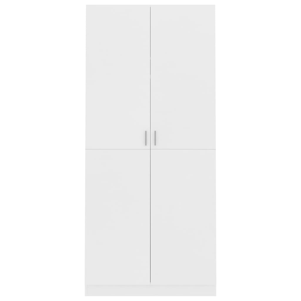 Wardrobe White 90x52x200 cm Engineered Wood
