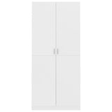 Wardrobe White 90x52x200 cm Engineered Wood