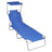 Folding Sun Lounger With Canopy Aluminium