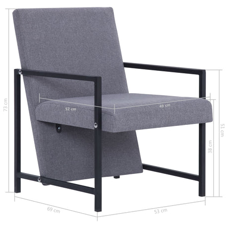 Armchair With Chrome Feet Fabric