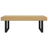 Coffee Table And Black 120X60X40 Cm Mdf And Iron