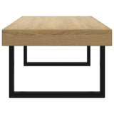 Coffee Table And Black 120X60X40 Cm Mdf And Iron