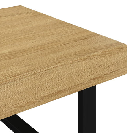 Coffee Table And Black 120X60X40 Cm Mdf And Iron