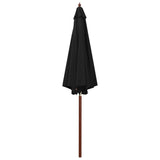 Garden Parasol With Wooden Pole 300X258 Cm