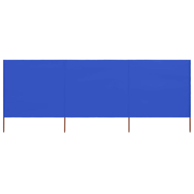 3-Panel Wind Screen Fabric Azure
