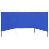 3-Panel Wind Screen Fabric Azure