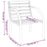 Garden Chairs 2 Pcs Wood
