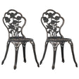 Bistro Chairs 2 Pcs Cast Aluminium