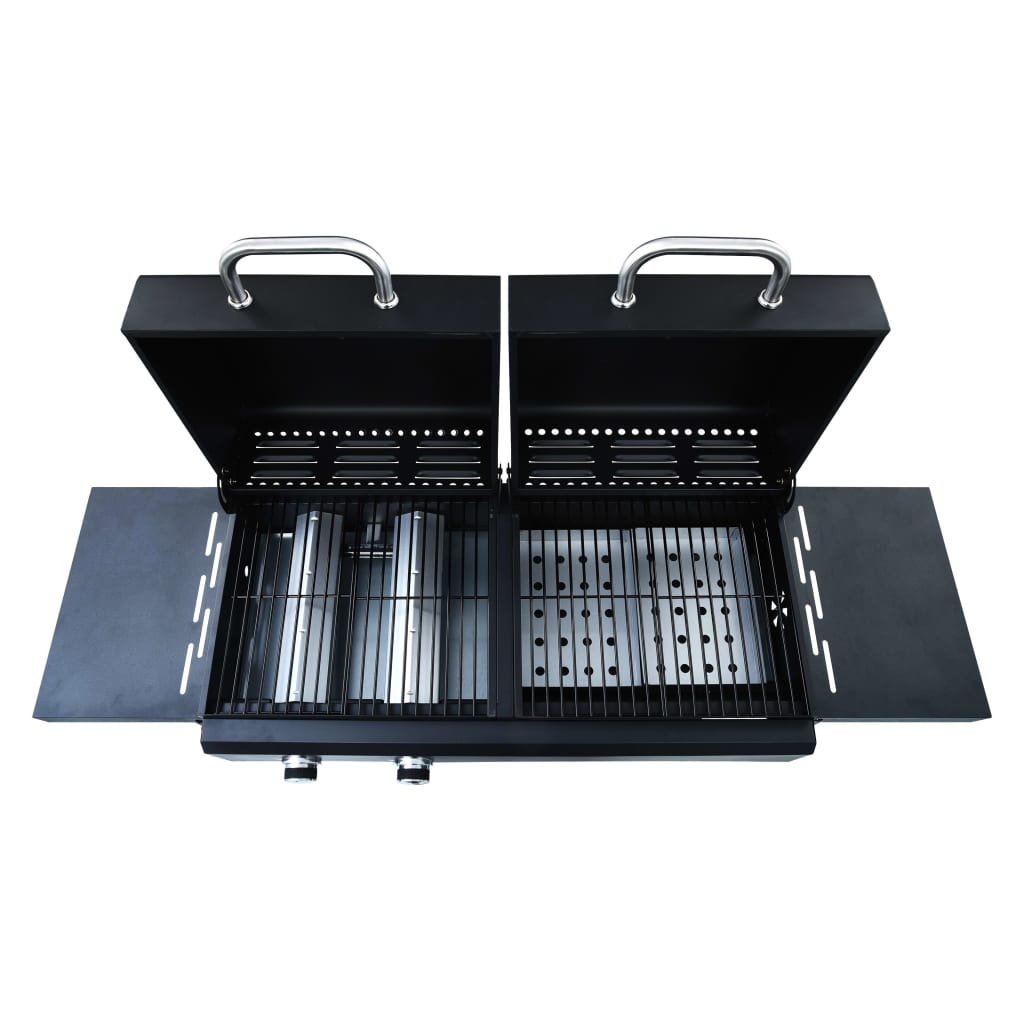 Gas Charcoal Combo Grill With 3 Burners