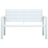 Garden Bench 120 cm HDPE White Wood Look