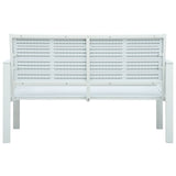 Garden Bench 120 cm HDPE White Wood Look