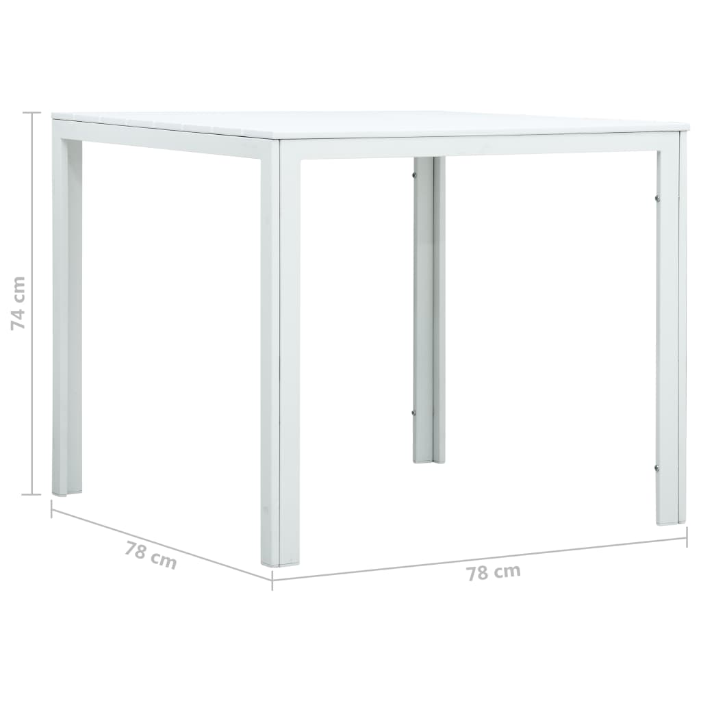 Coffee Table 78X78X74 Cm Hdpe Wood Look
