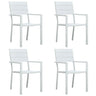 Garden Chairs 4 Pcs Hdpe Wood Look
